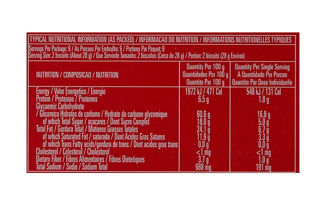 Tiffany Digestive Natural Wheat Biscuits   Pack  250 grams